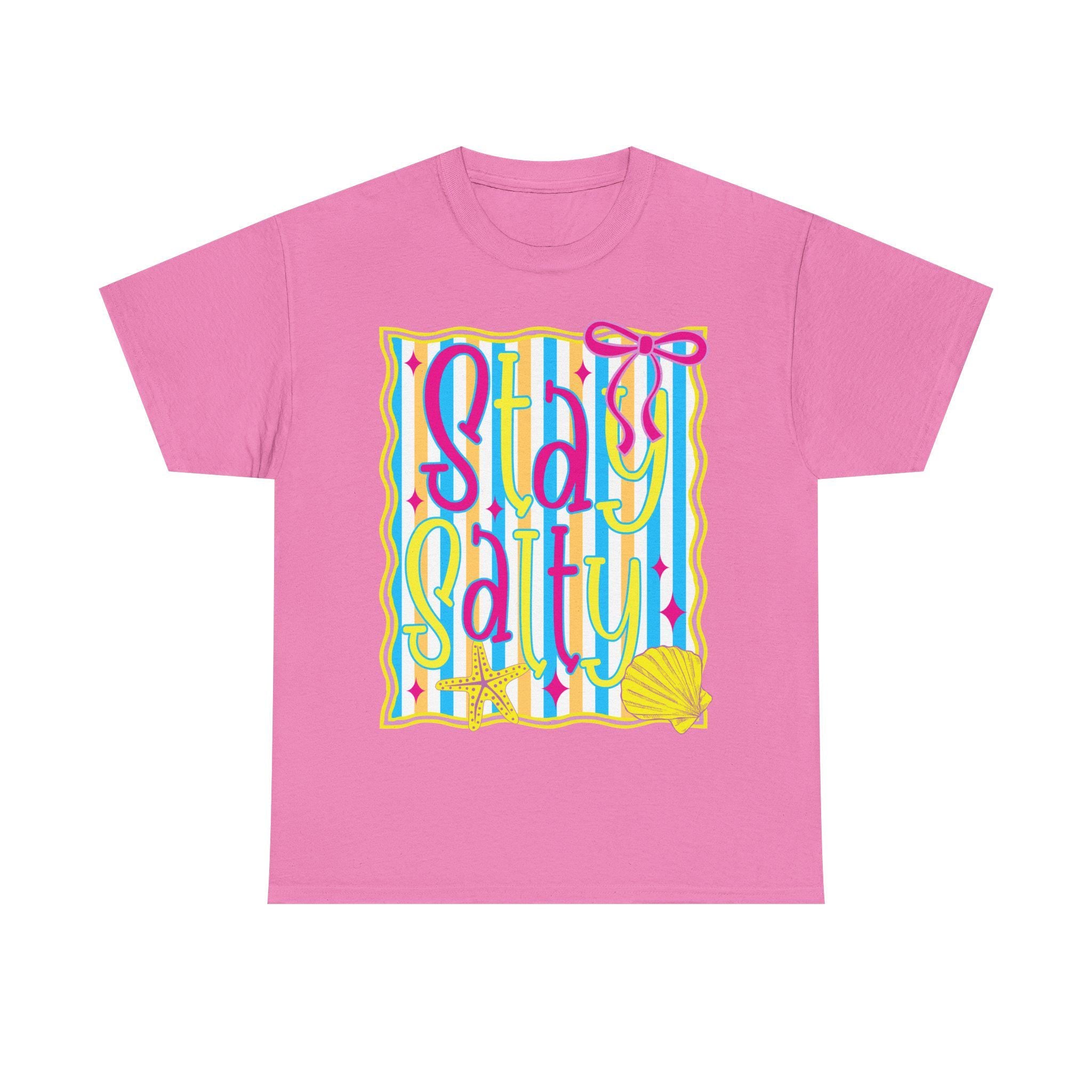 Stay Salty tee | beach shell striped summer design