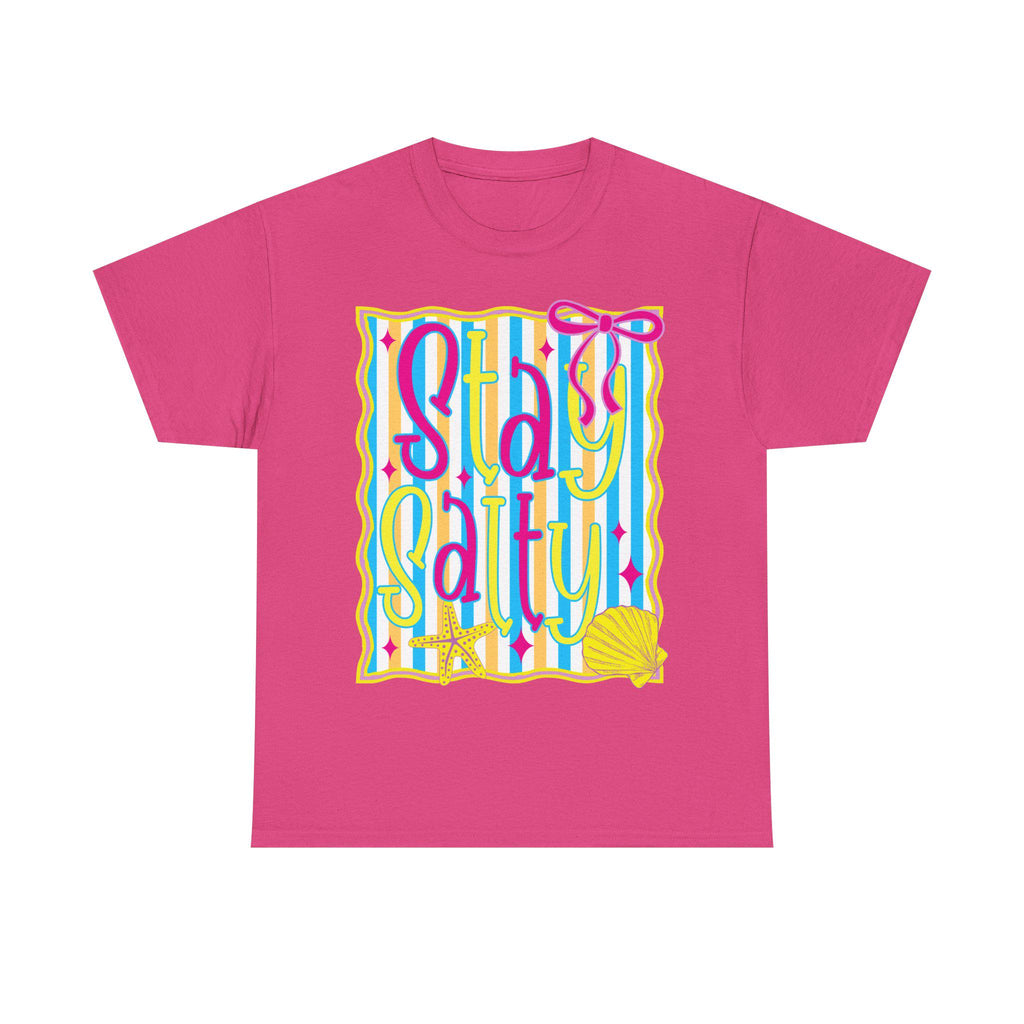 Stay Salty tee | beach shell striped summer design