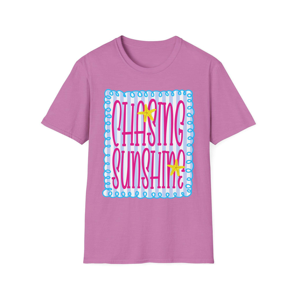 Chasing Sunshine T-Shirt | Retro Script, Beach Vibes, Bright Colors
