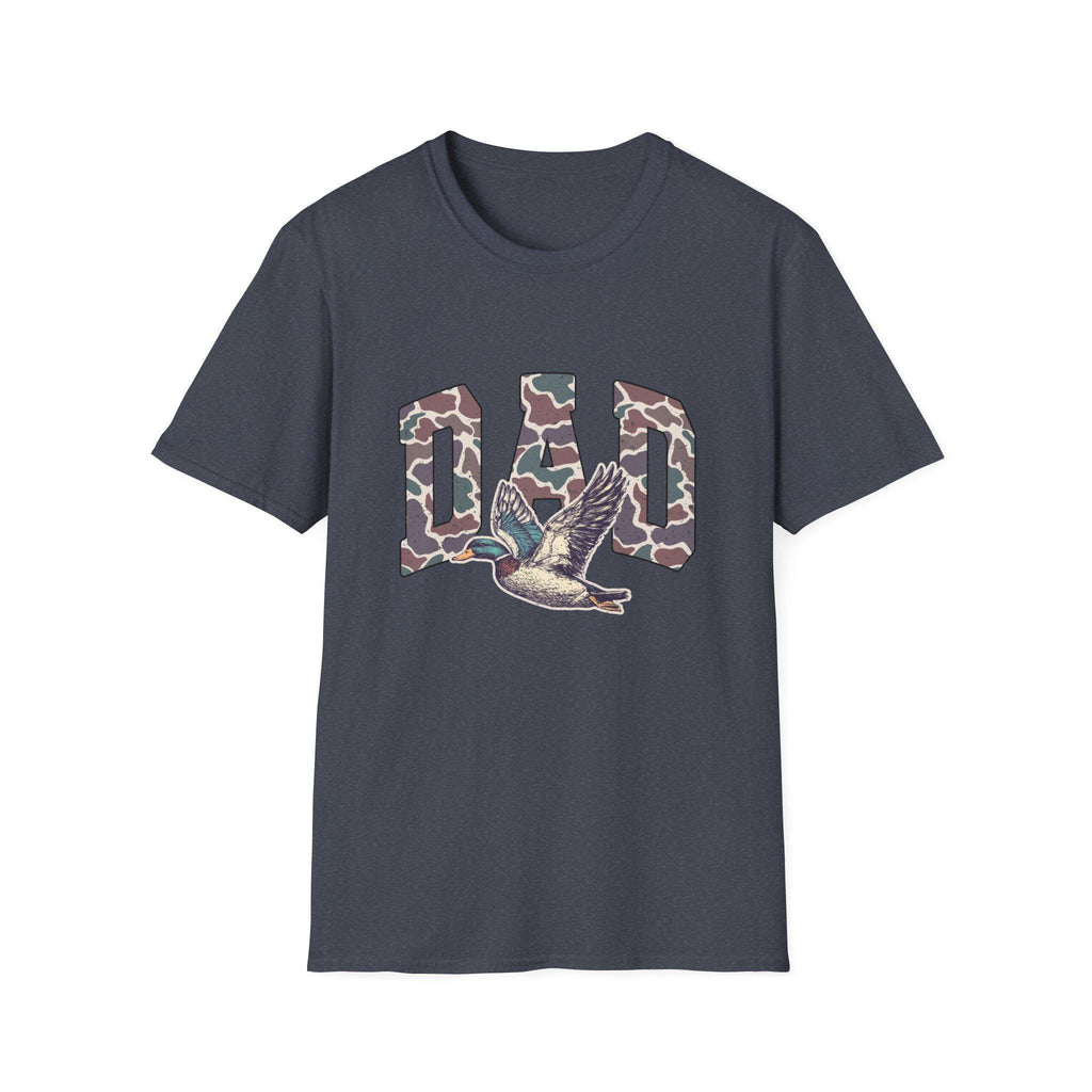 Camo DAD Letters with Flying Duck T-Shirt | Hunting Dad Tee