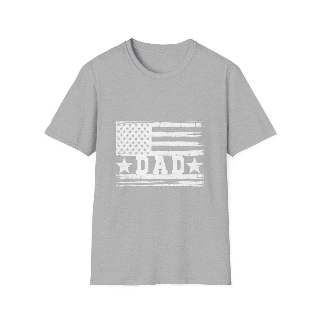 Distressed American Flag DAD T-Shirt | Patriotic Dad Tee