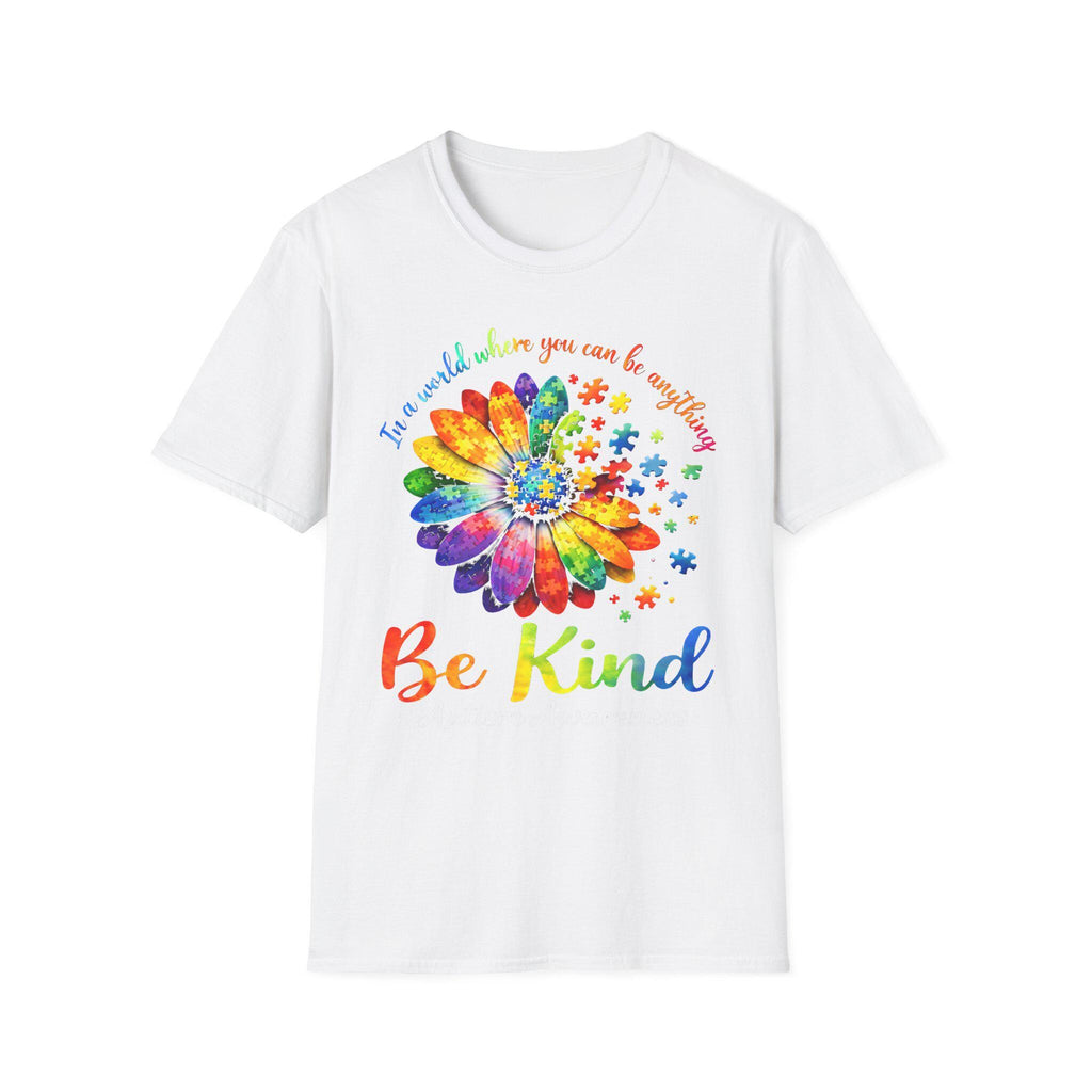 Be Kind Rainbow Daisy T-Shirt | Inspirational Kindness Floral Tee