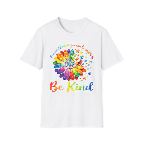 Be Kind Rainbow Daisy T-Shirt | Inspirational Kindness Floral Tee