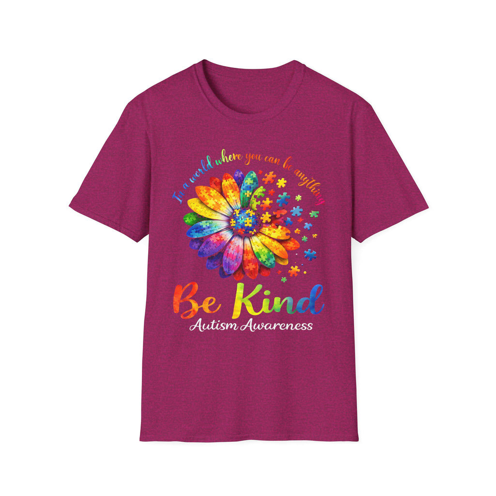 Be Kind Rainbow Daisy T-Shirt | Inspirational Kindness Floral Tee