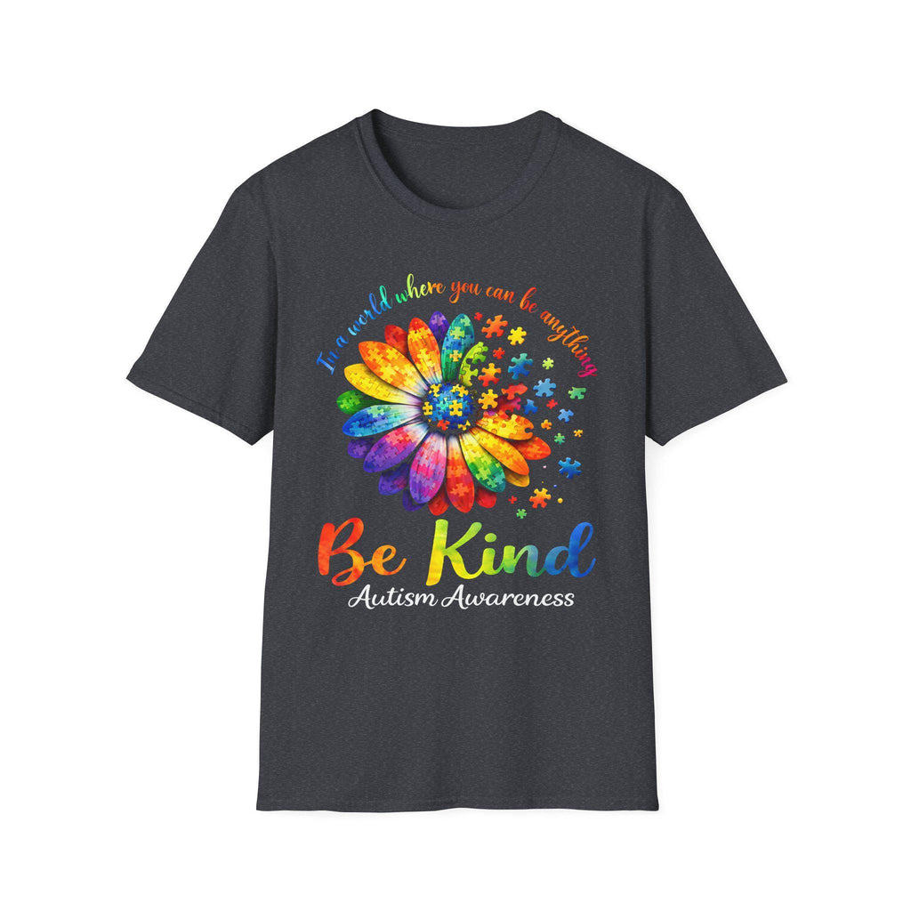 Be Kind Rainbow Daisy T-Shirt | Inspirational Kindness Floral Tee