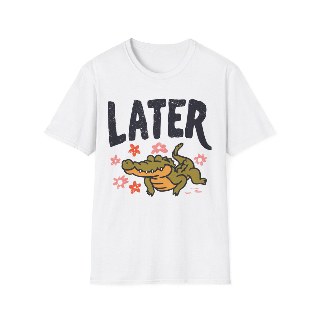 Later Alligator T-Shirt | Retro Distressed Crocodile Graphic Tee
