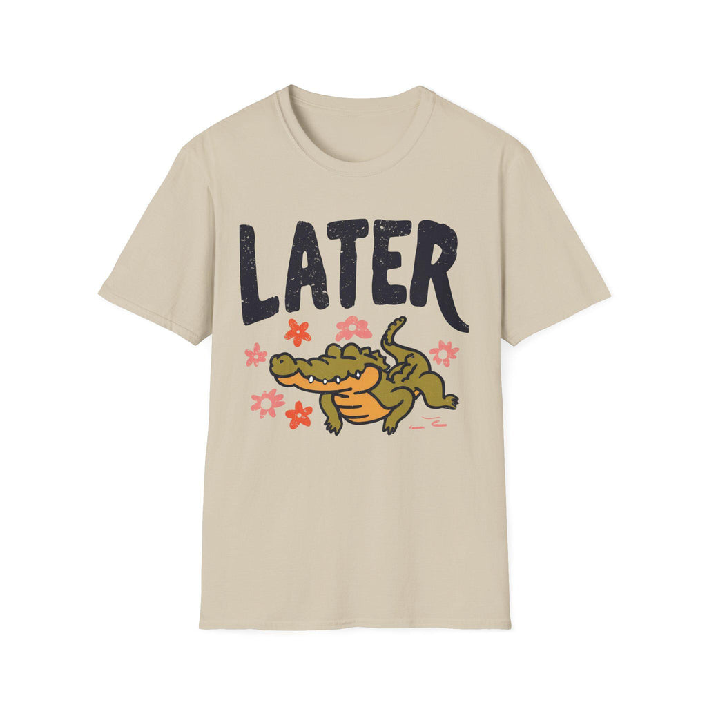 Later Alligator T-Shirt | Retro Distressed Crocodile Graphic Tee
