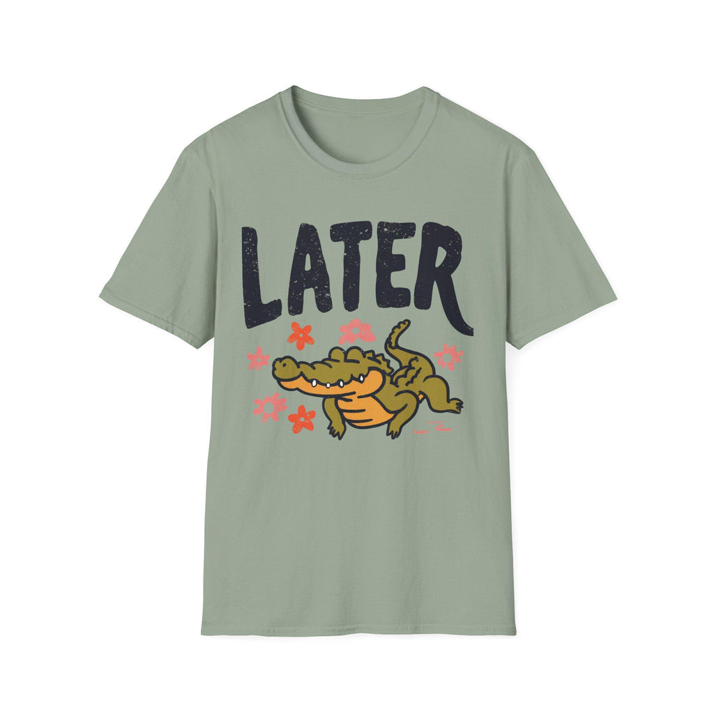 Later Alligator T-Shirt | Retro Distressed Crocodile Graphic Tee