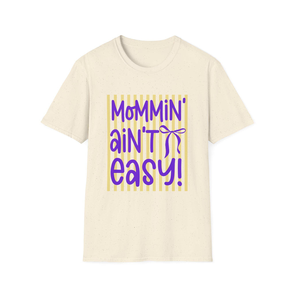 Mommin' Ain't Easy shirt | Mom Life Graphic Tee, Purple Yellow Design