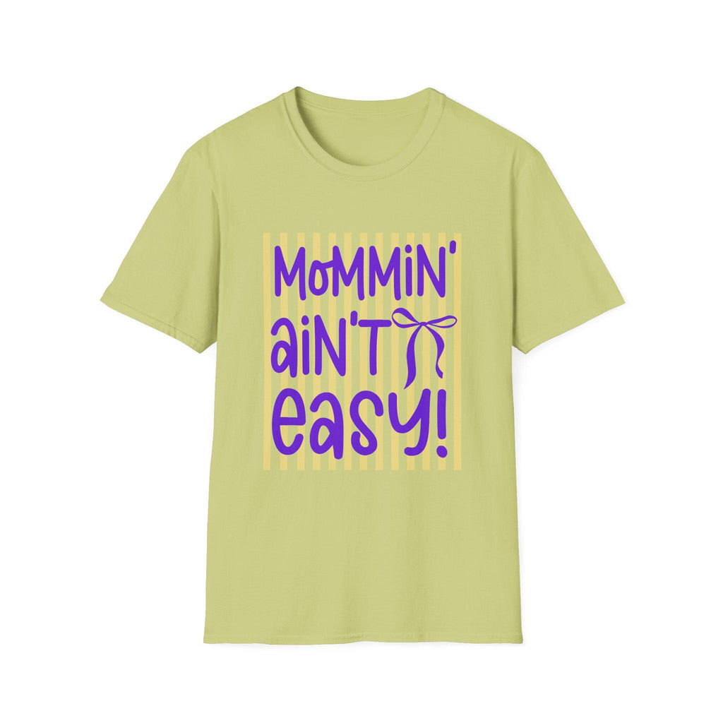Mommin' Ain't Easy shirt | Mom Life Graphic Tee, Purple Yellow Design