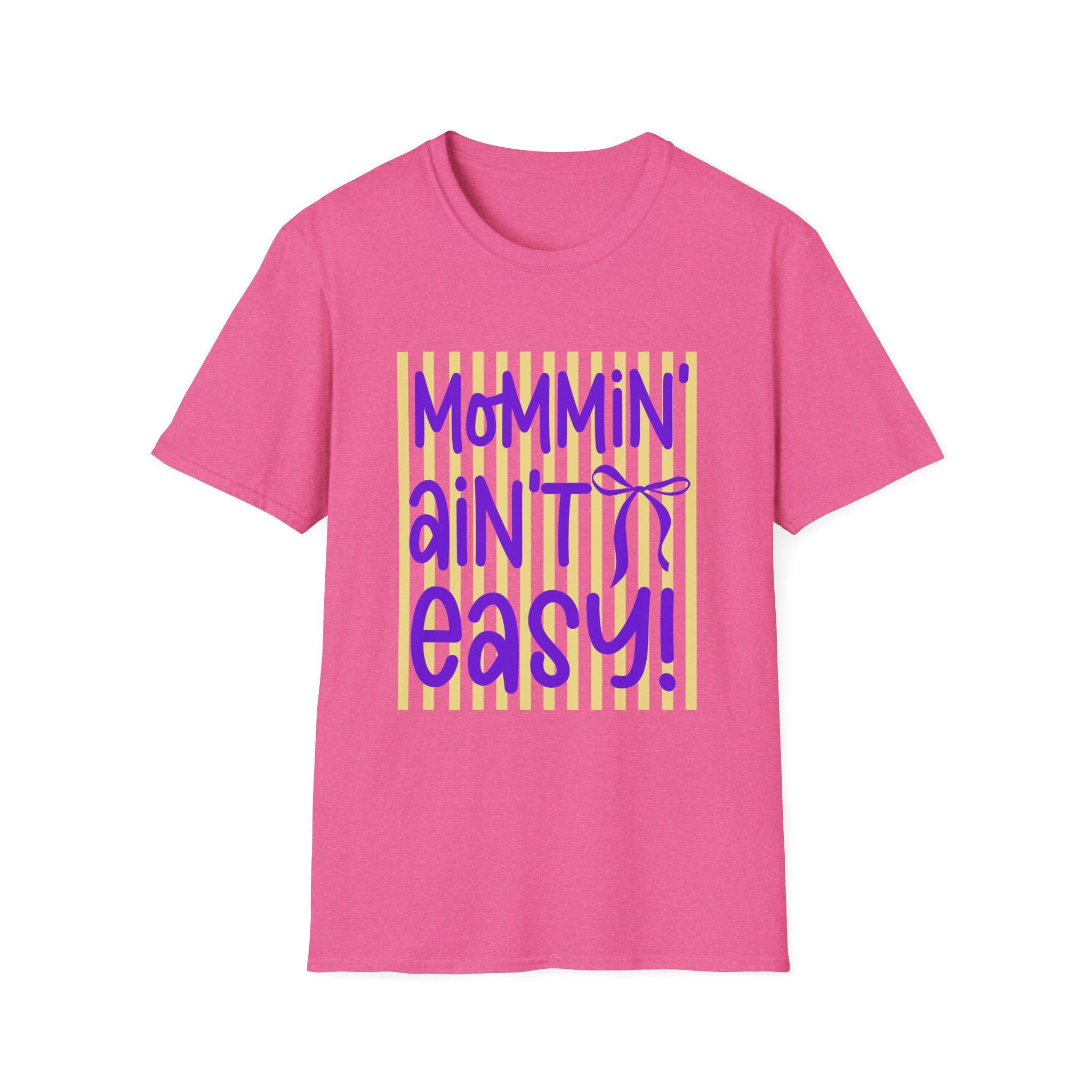 Mommin' Ain't Easy shirt | Mom Life Graphic Tee, Purple Yellow Design