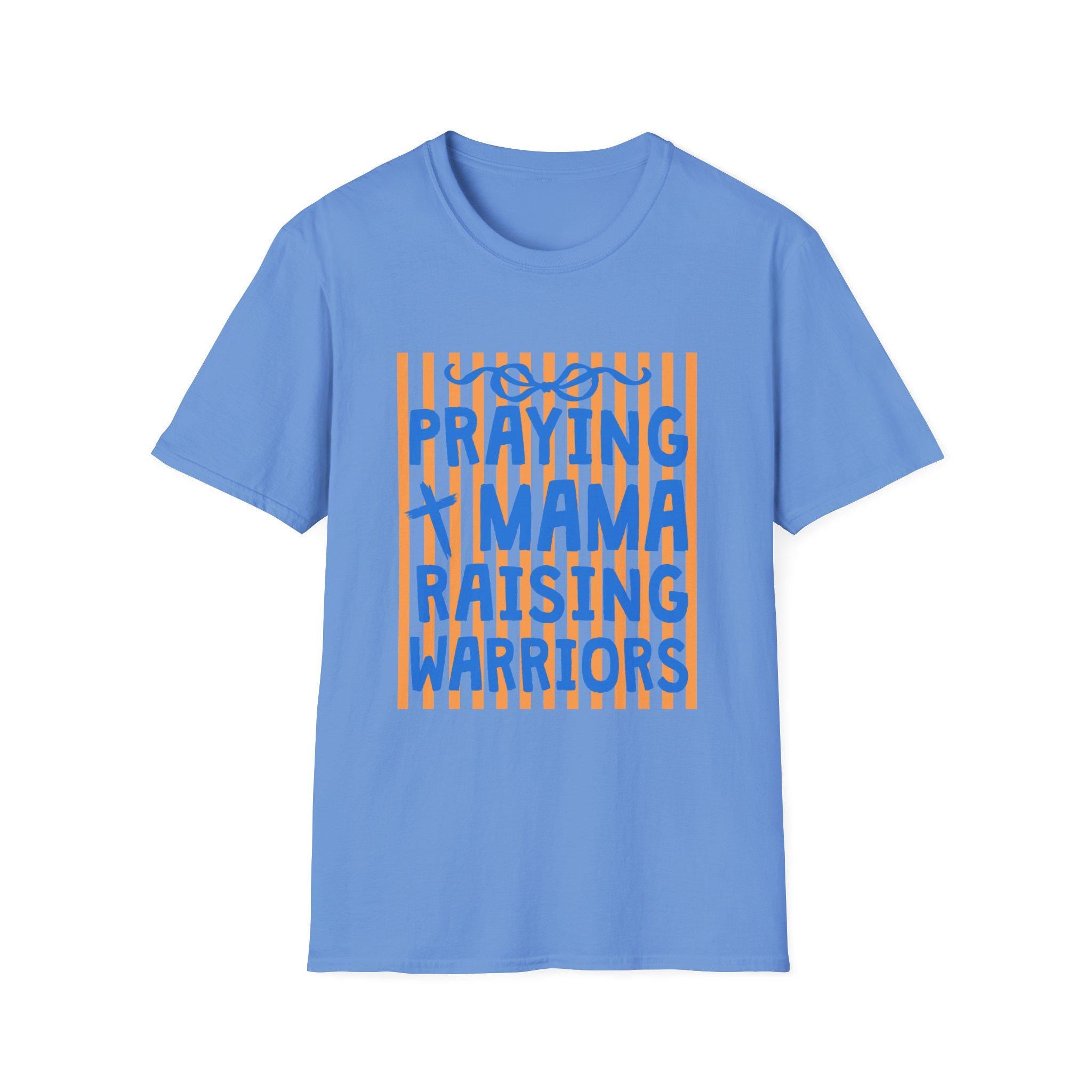 Praying Mama Raising Warriors T-Shirt | Christian Mom Faith Graphic