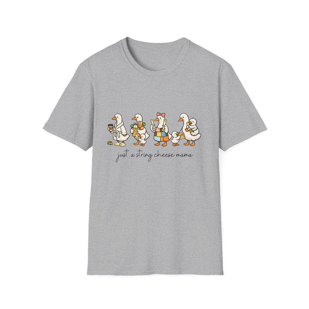 Cheese Mama Goose T-Shirt | Whimsical Duck Family Illustration