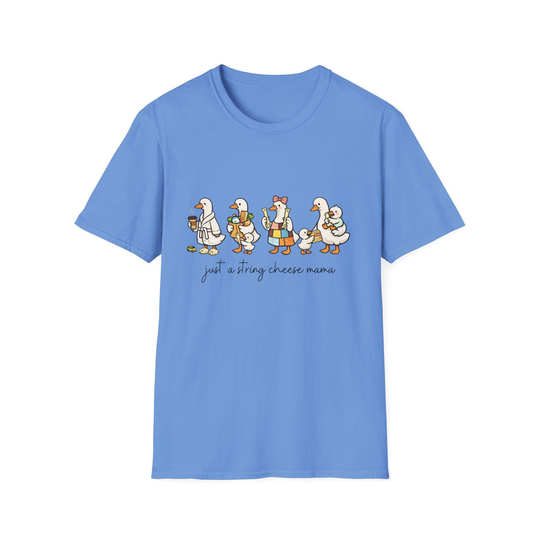 Cheese Mama Goose T-Shirt | Whimsical Duck Family Illustration