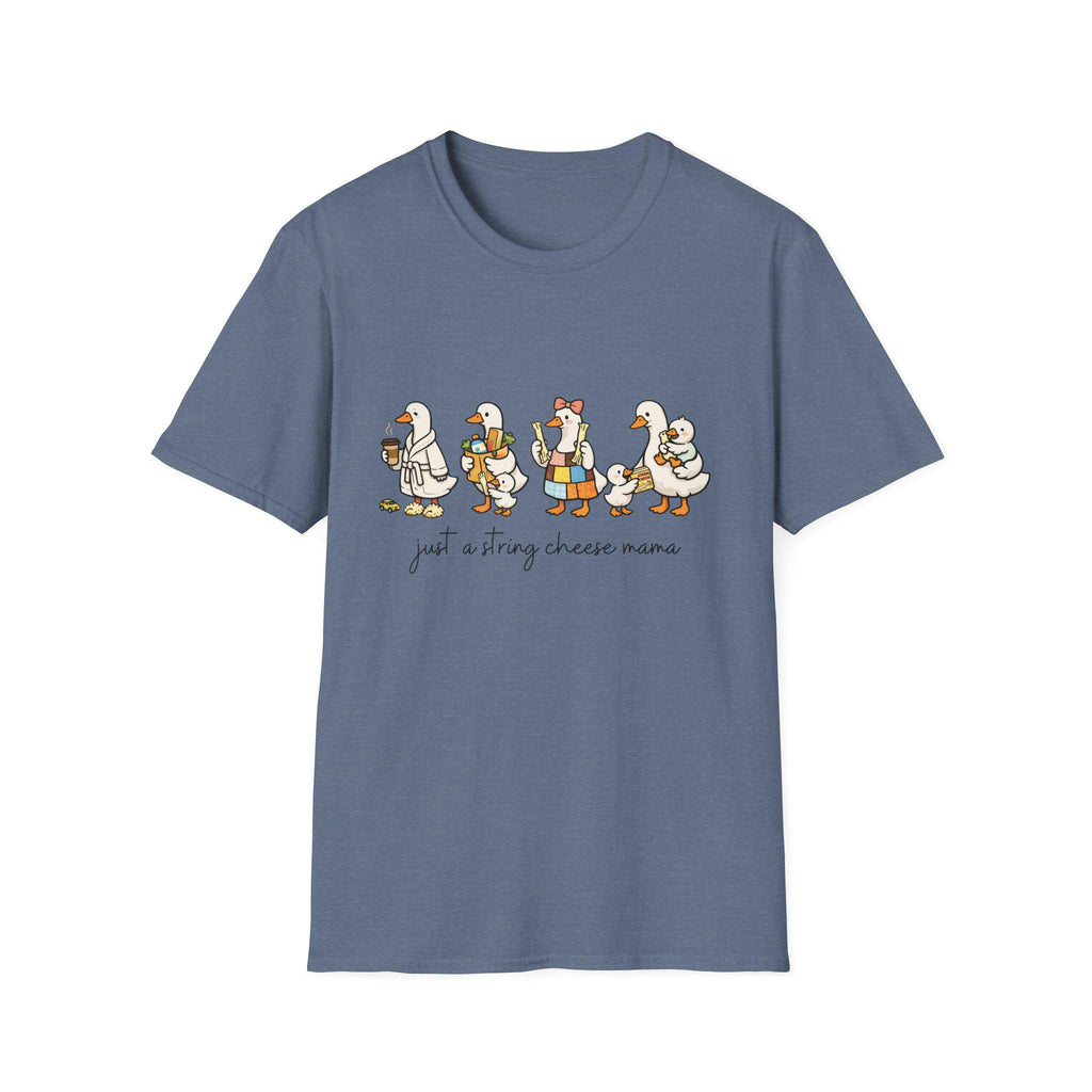 Cheese Mama Goose T-Shirt | Whimsical Duck Family Illustration