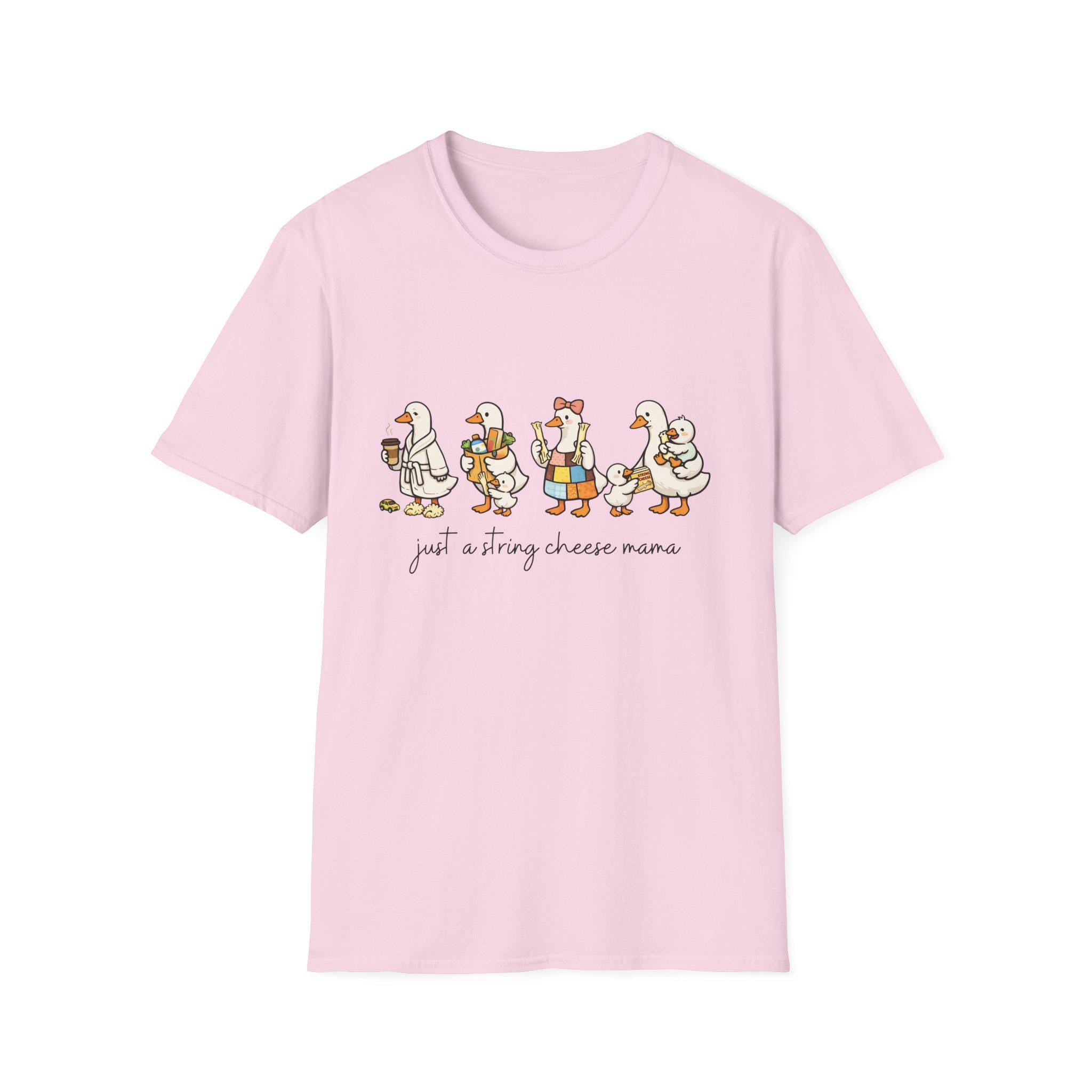 Cheese Mama Goose T-Shirt | Whimsical Duck Family Illustration