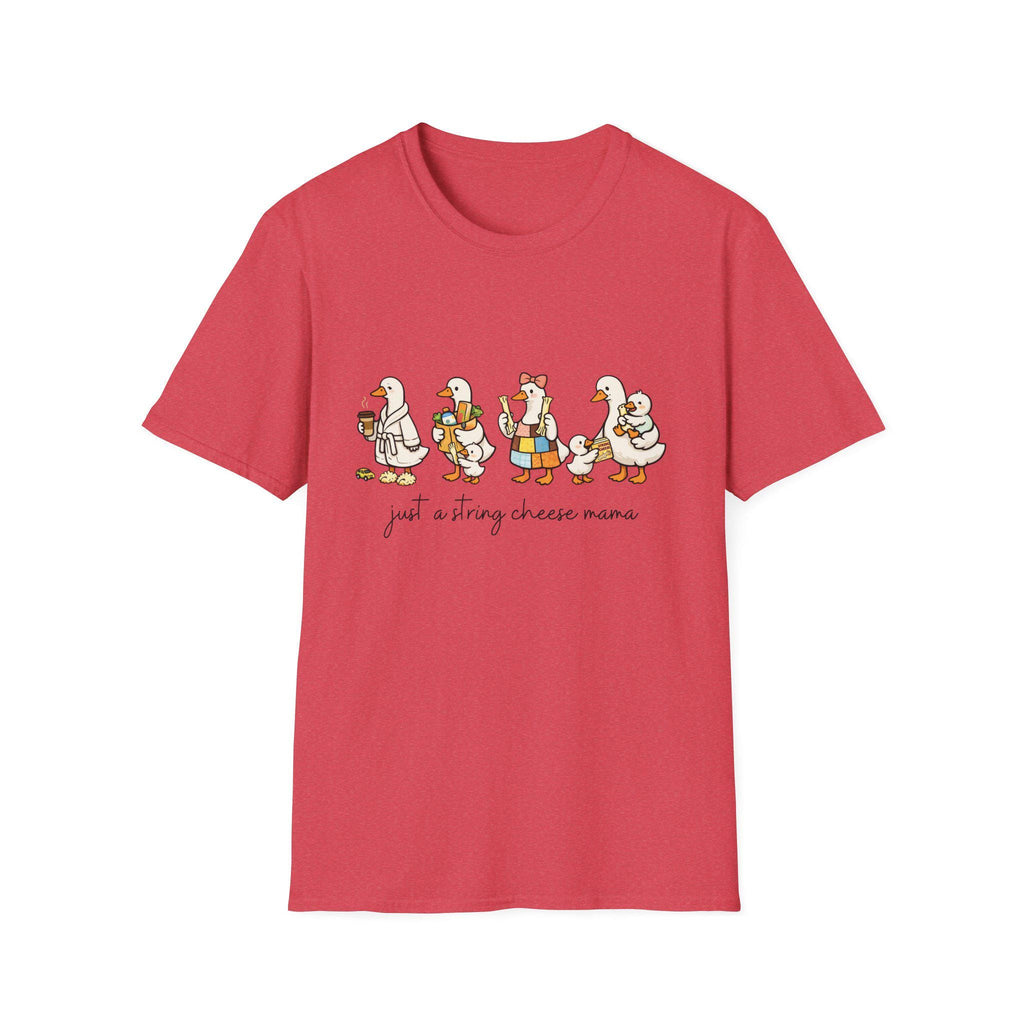 Cheese Mama Goose T-Shirt | Whimsical Duck Family Illustration