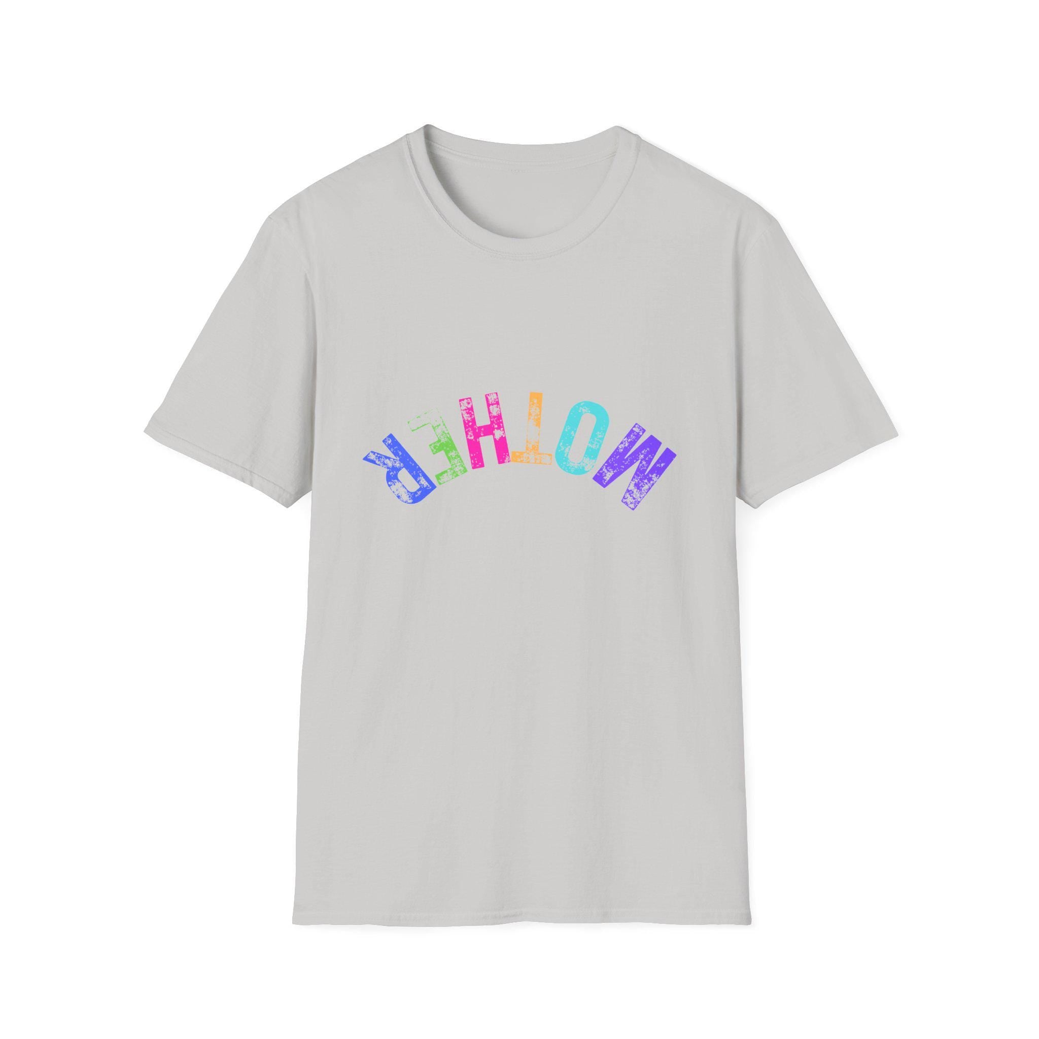 Mother rainbow tie dye letters T-Shirt | colorful mom tee