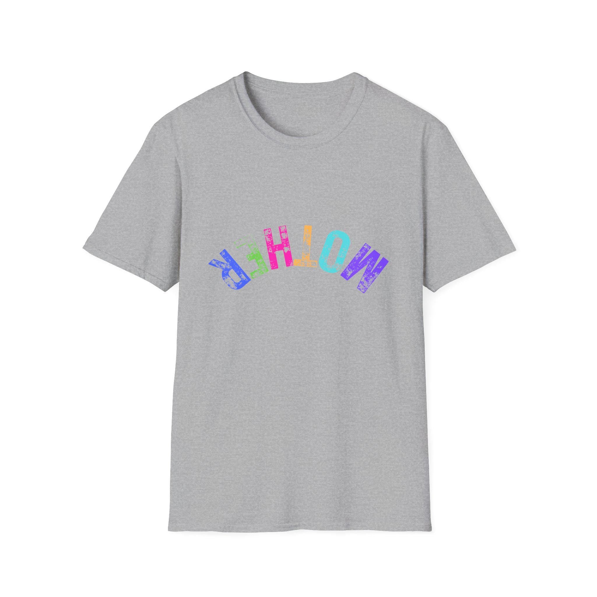 Mother rainbow tie dye letters T-Shirt | colorful mom tee