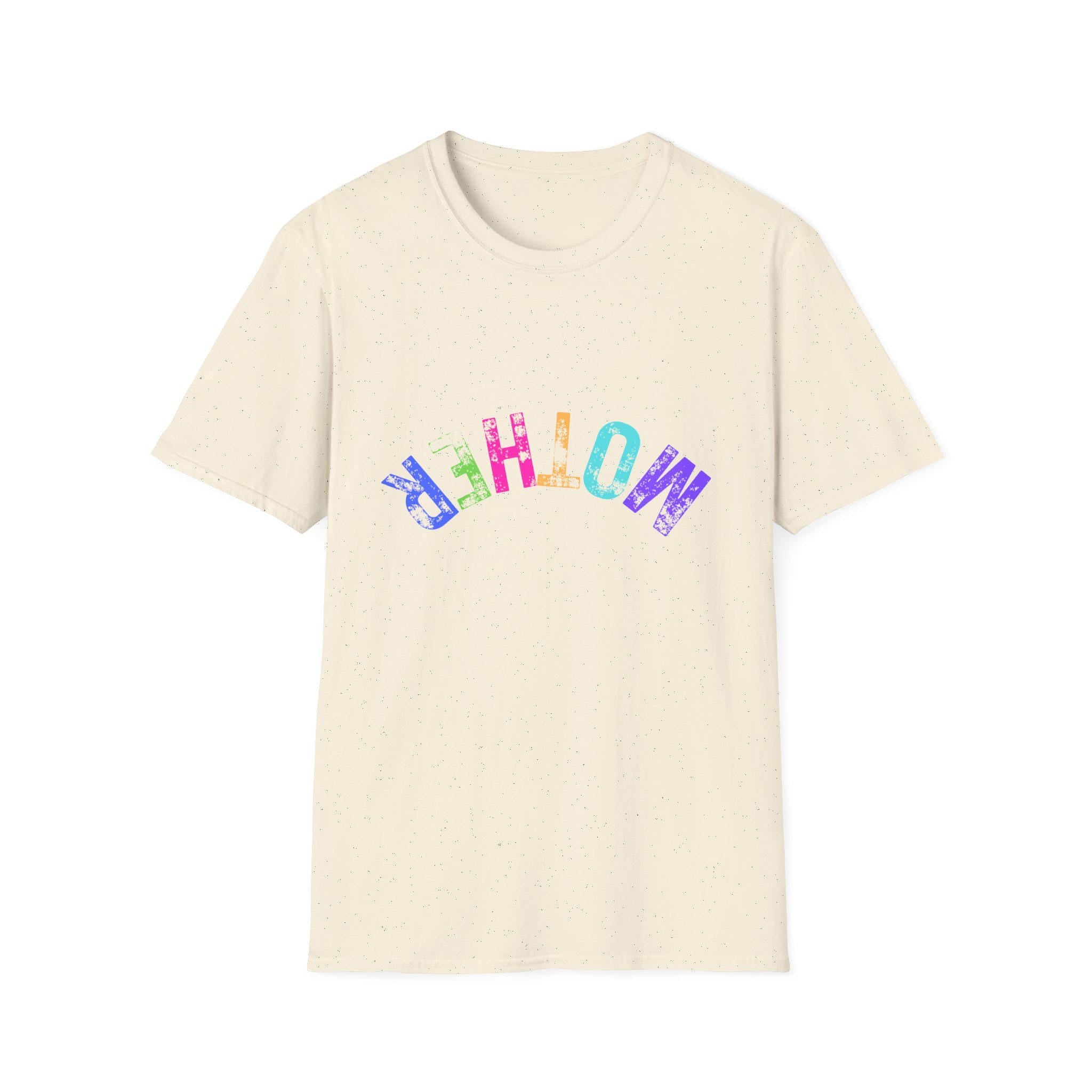 Mother rainbow tie dye letters T-Shirt | colorful mom tee