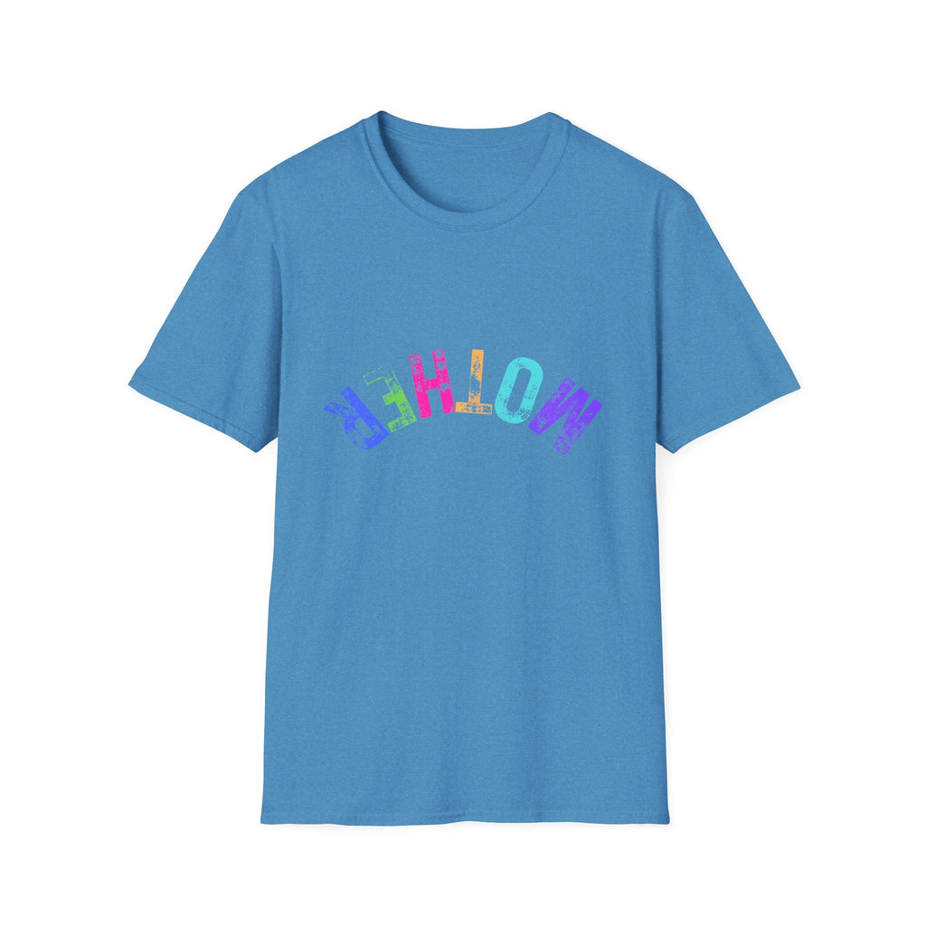 Mother rainbow tie dye letters T-Shirt | colorful mom tee