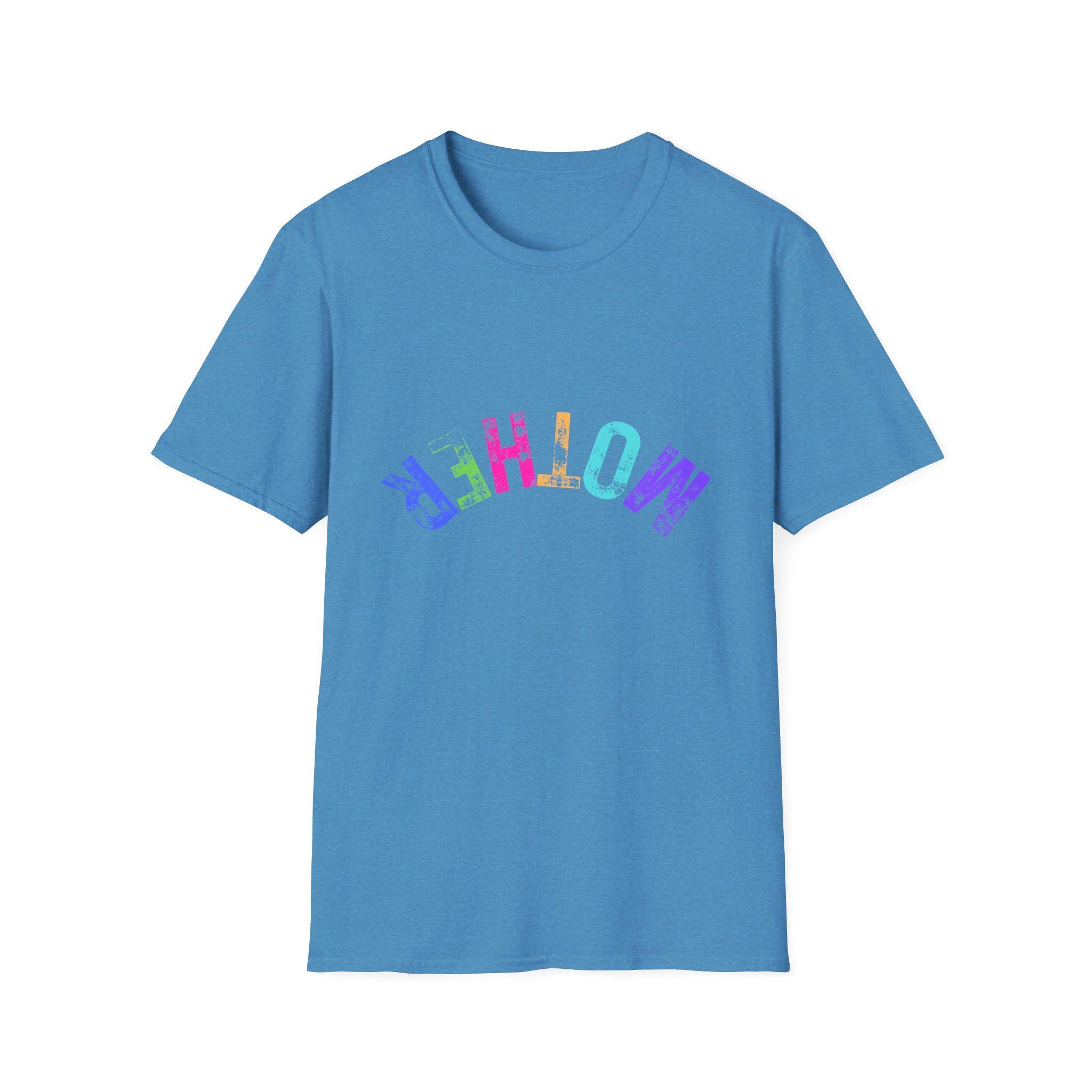 Mother rainbow tie dye letters T-Shirt | colorful mom tee