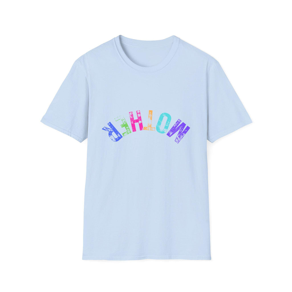 Mother rainbow tie dye letters T-Shirt | colorful mom tee