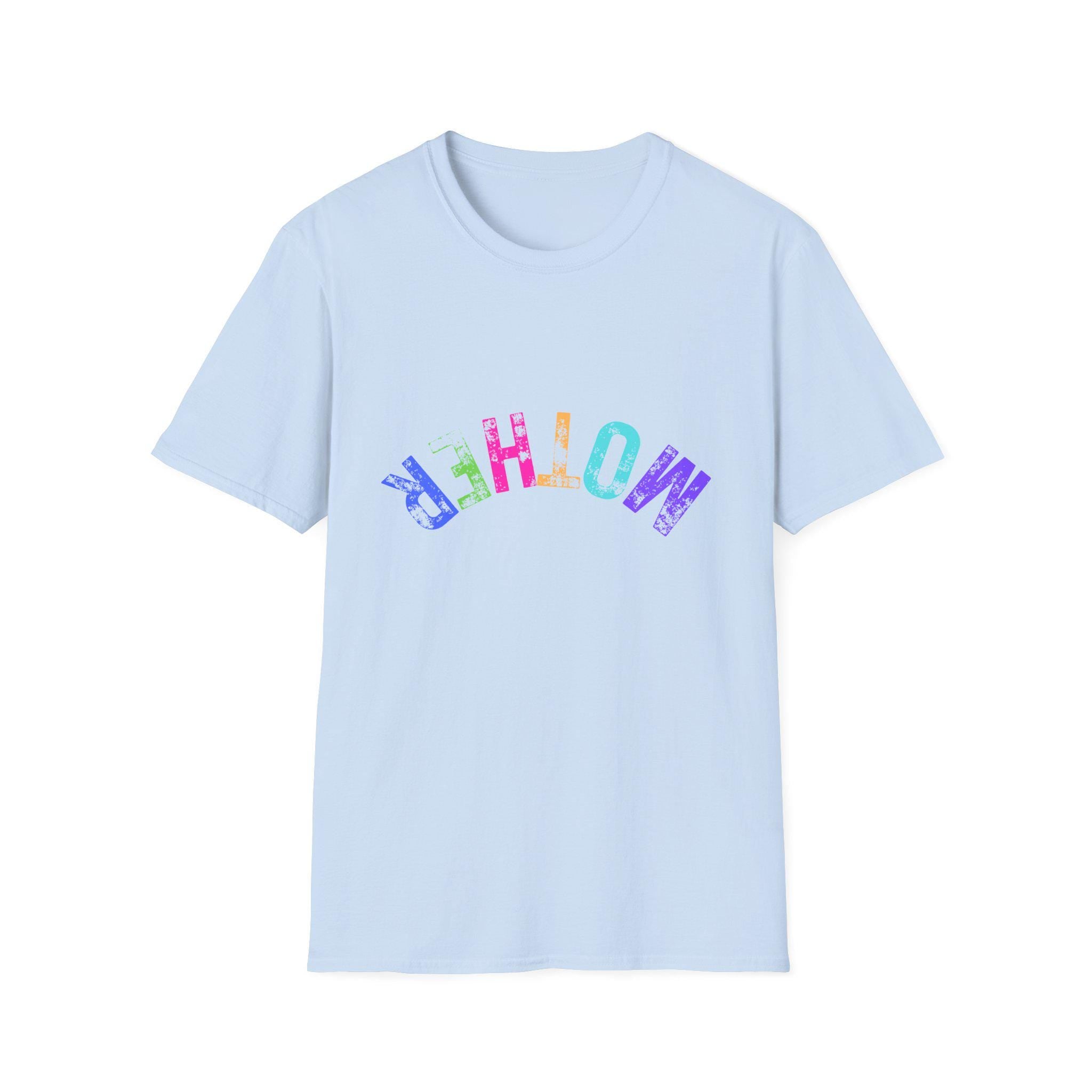 Mother rainbow tie dye letters T-Shirt | colorful mom tee