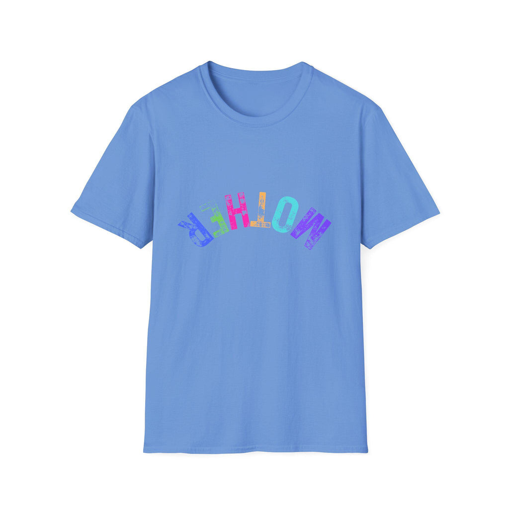 Mother rainbow tie dye letters T-Shirt | colorful mom tee