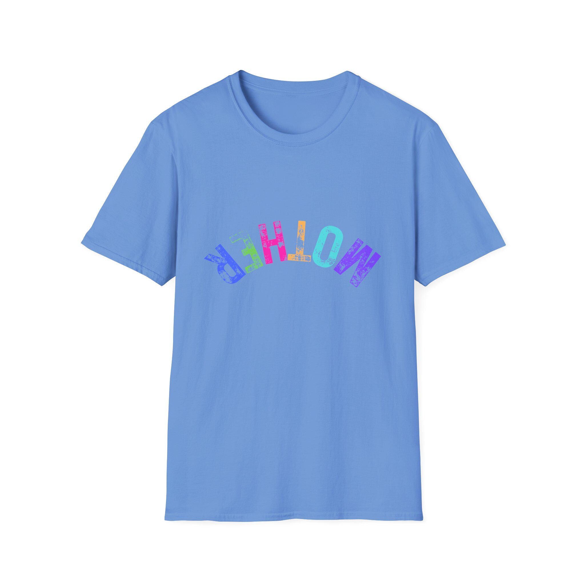 Mother rainbow tie dye letters T-Shirt | colorful mom tee