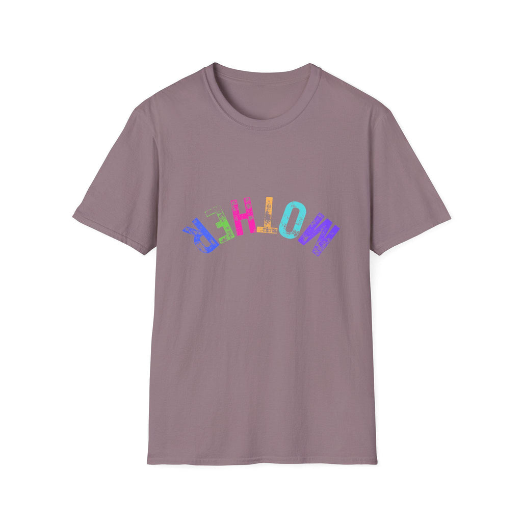 Mother rainbow tie dye letters T-Shirt | colorful mom tee