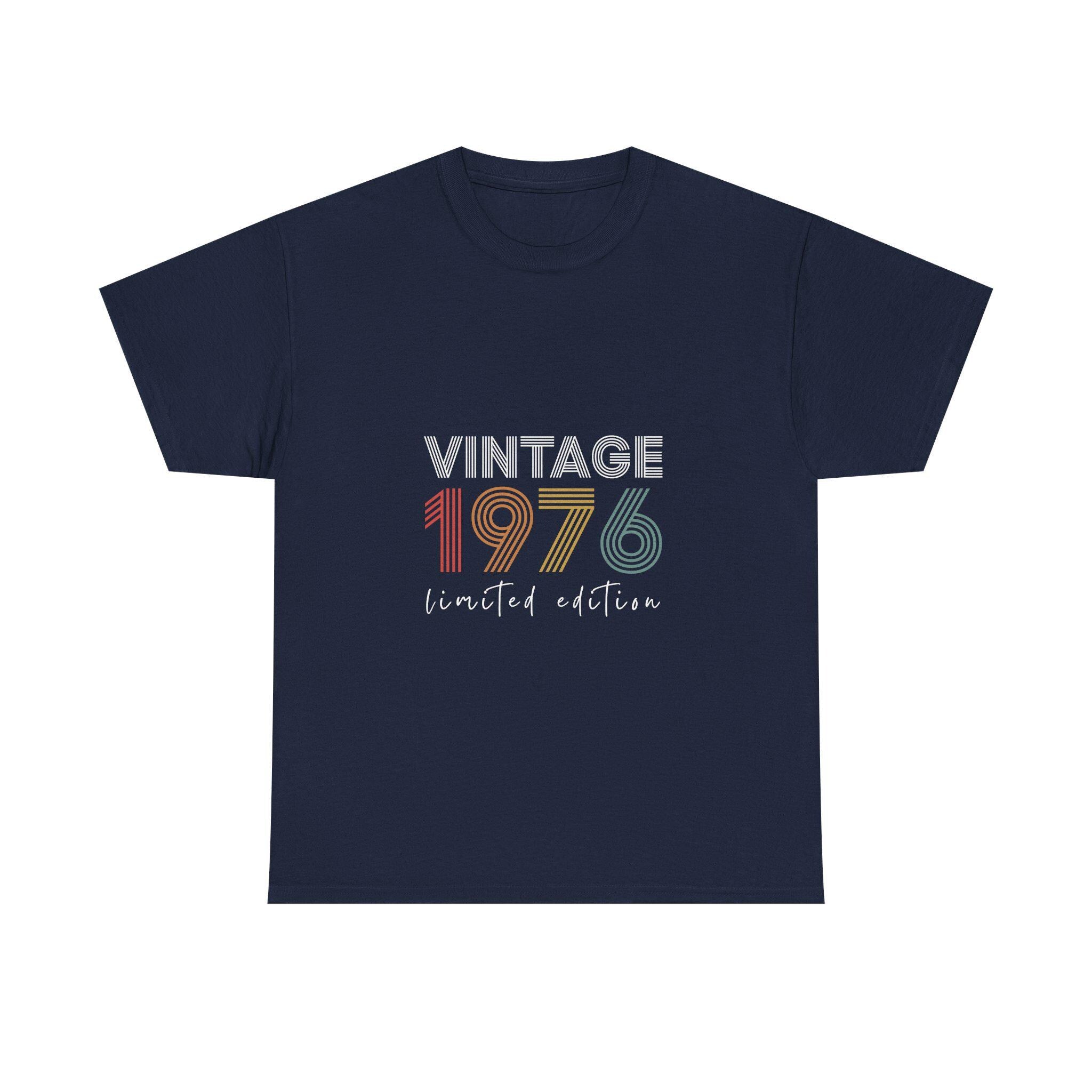 Vintage 1976 limited edition Tee | Retro Birth Year Shirt, 1970s Rainbow