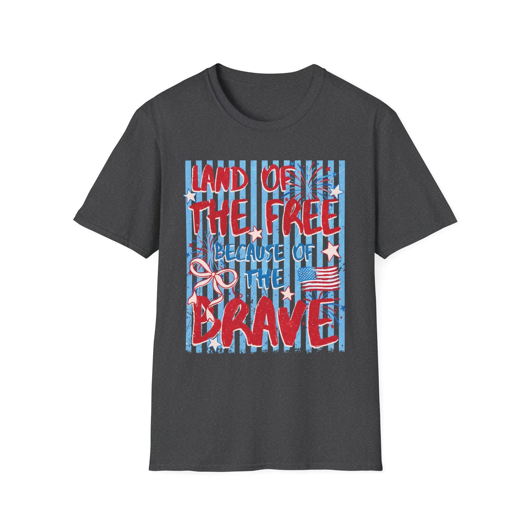 Land of the Free Because of the Brave T-Shirt | American Flag Patriotic