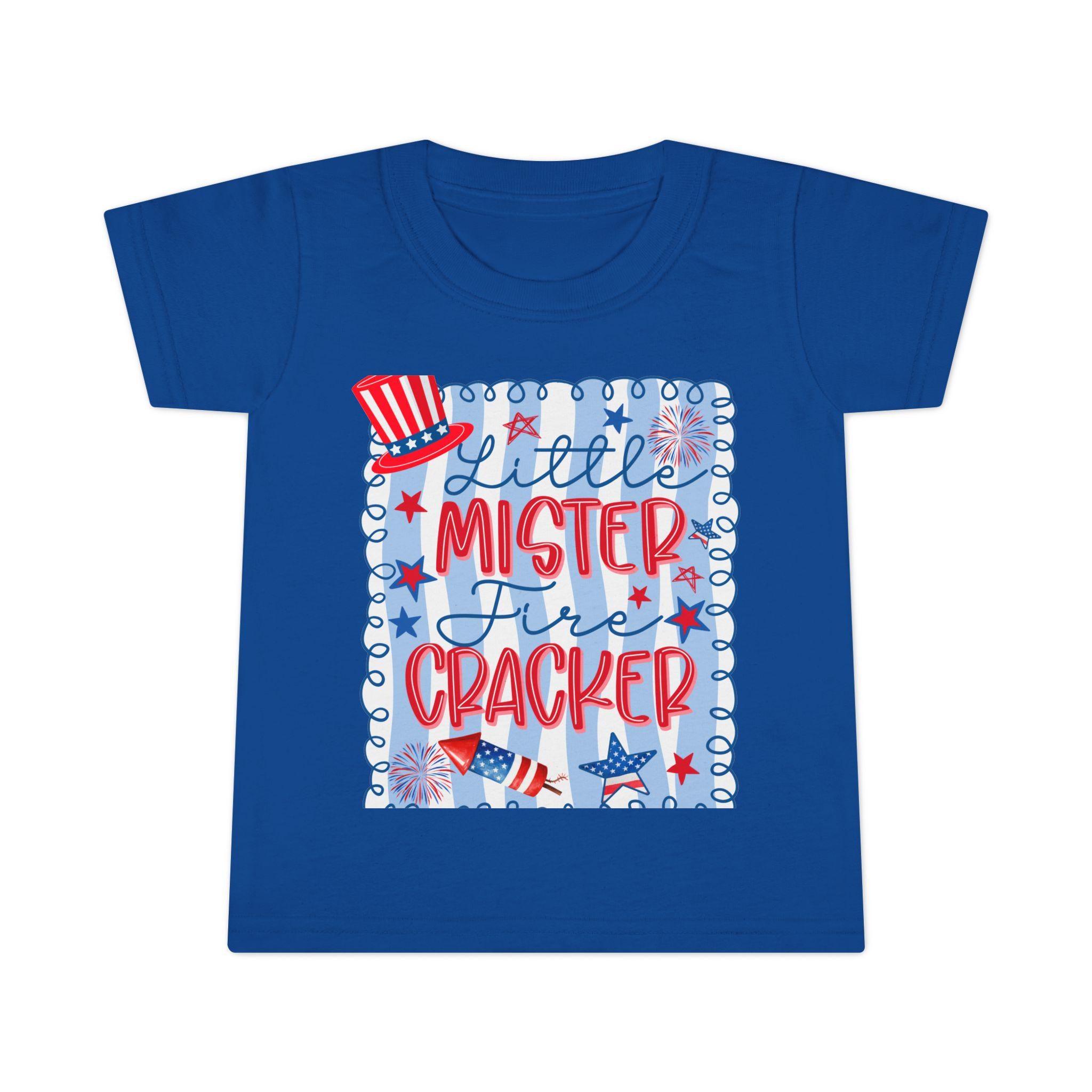 Toddler "Little Mister Firecracker" T-Shirt – Patriotic July 4th Apparel
