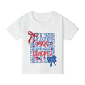 Little Miss Firecracker Toddler T-shirt | Patriotic Fourth of July Red Blue