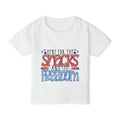 Here for the Snacks and the Freedom Toddler T-shirt | Patriotic 4th of July Kids Tee