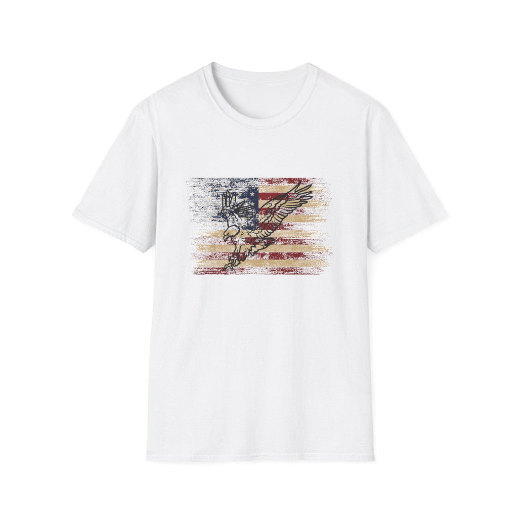 Distressed American Flag with Guitar T-Shirt | Vintage Music USA Tee