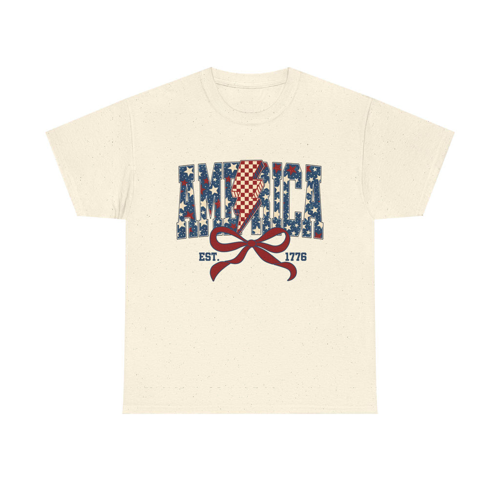 America flag ribbon Tee | EST. 1776 Patriotic shirt