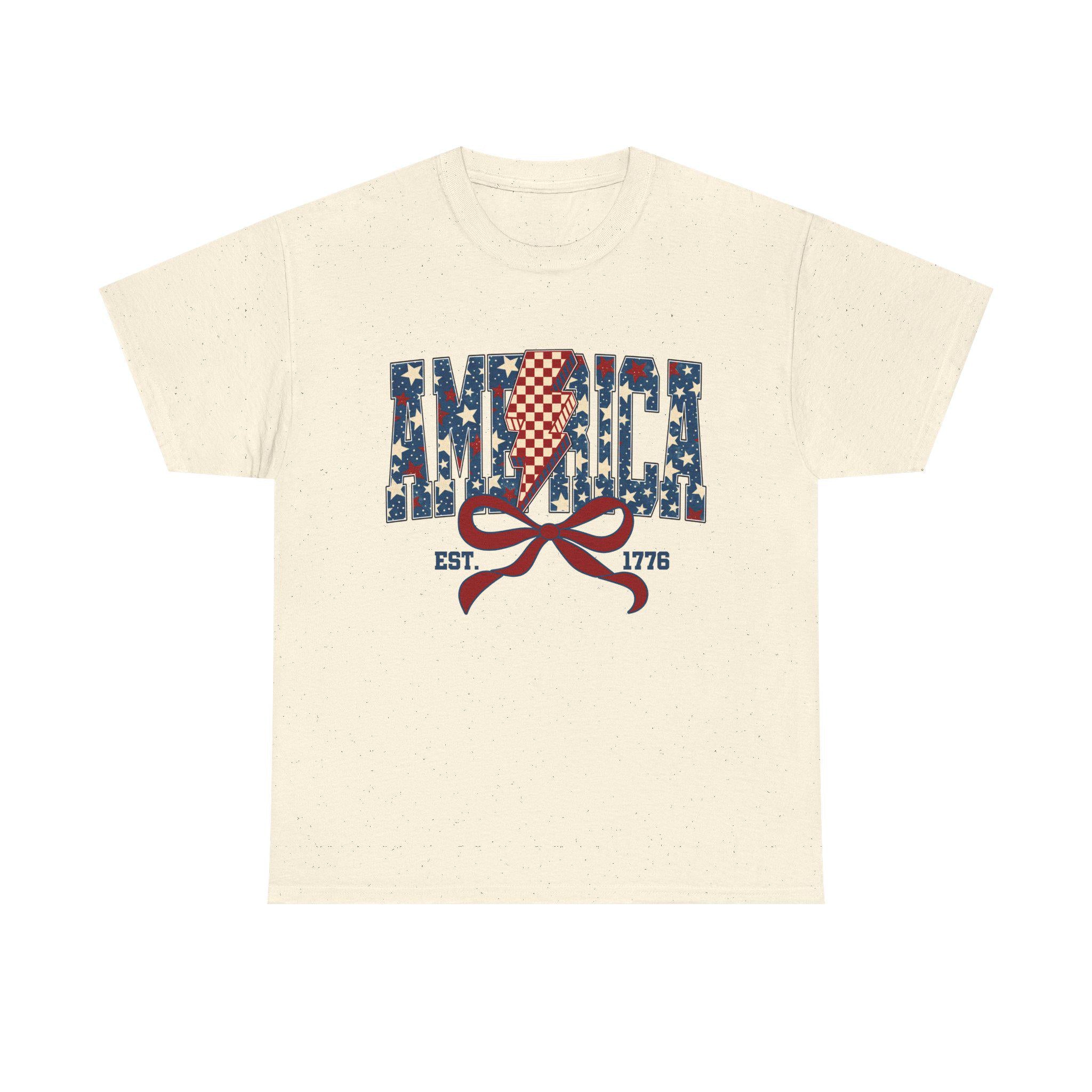 America flag ribbon Tee | EST. 1776 Patriotic shirt
