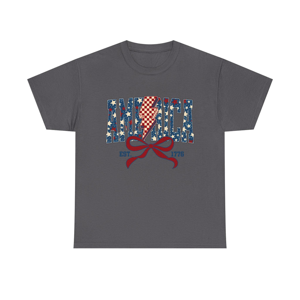 America flag ribbon Tee | EST. 1776 Patriotic shirt