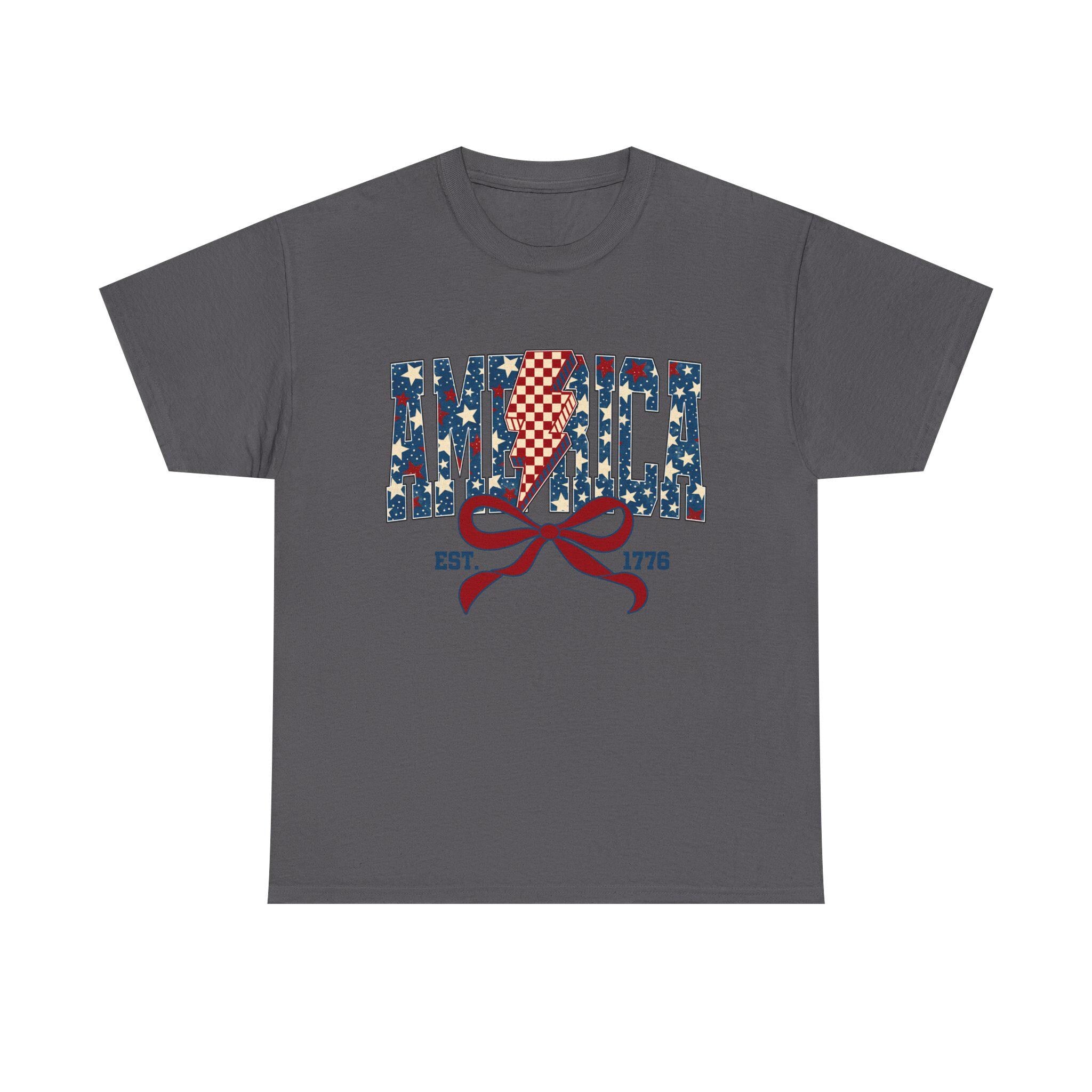America flag ribbon Tee | EST. 1776 Patriotic shirt