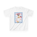 Patriotic Duck Kids Tee | American Flag Bandana, Checkered Quilt Border