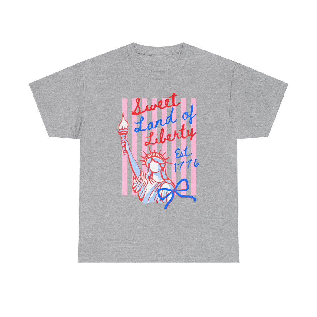 Sweet Land of Liberty T-Shirt | Sketch Statue Patriotic Tee