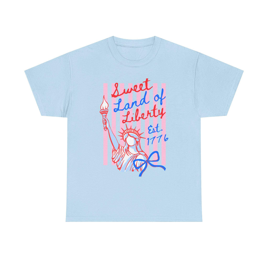Sweet Land of Liberty T-Shirt | Sketch Statue Patriotic Tee