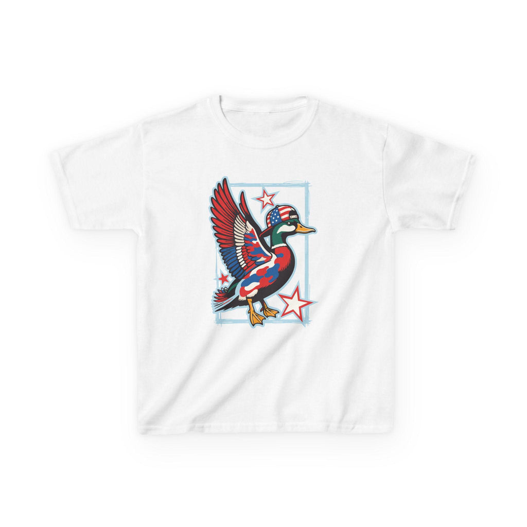 Patriotic Mallard Duck Kids Tee | American Flag Duck, Stars and Stripes