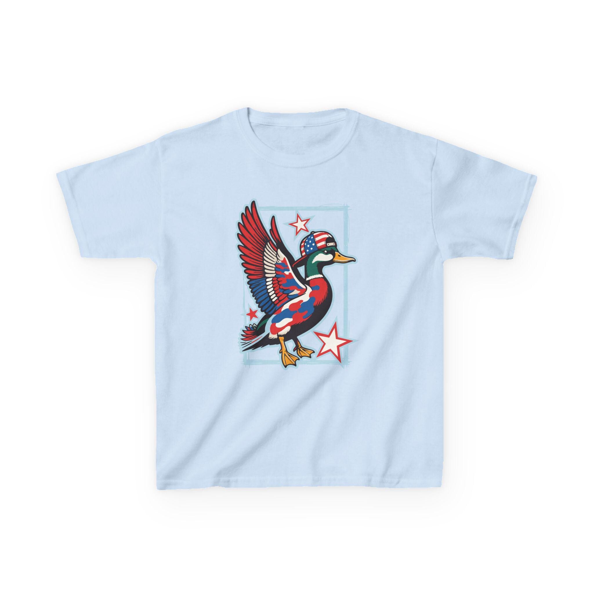 Patriotic Mallard Duck Kids Tee | American Flag Duck, Stars and Stripes