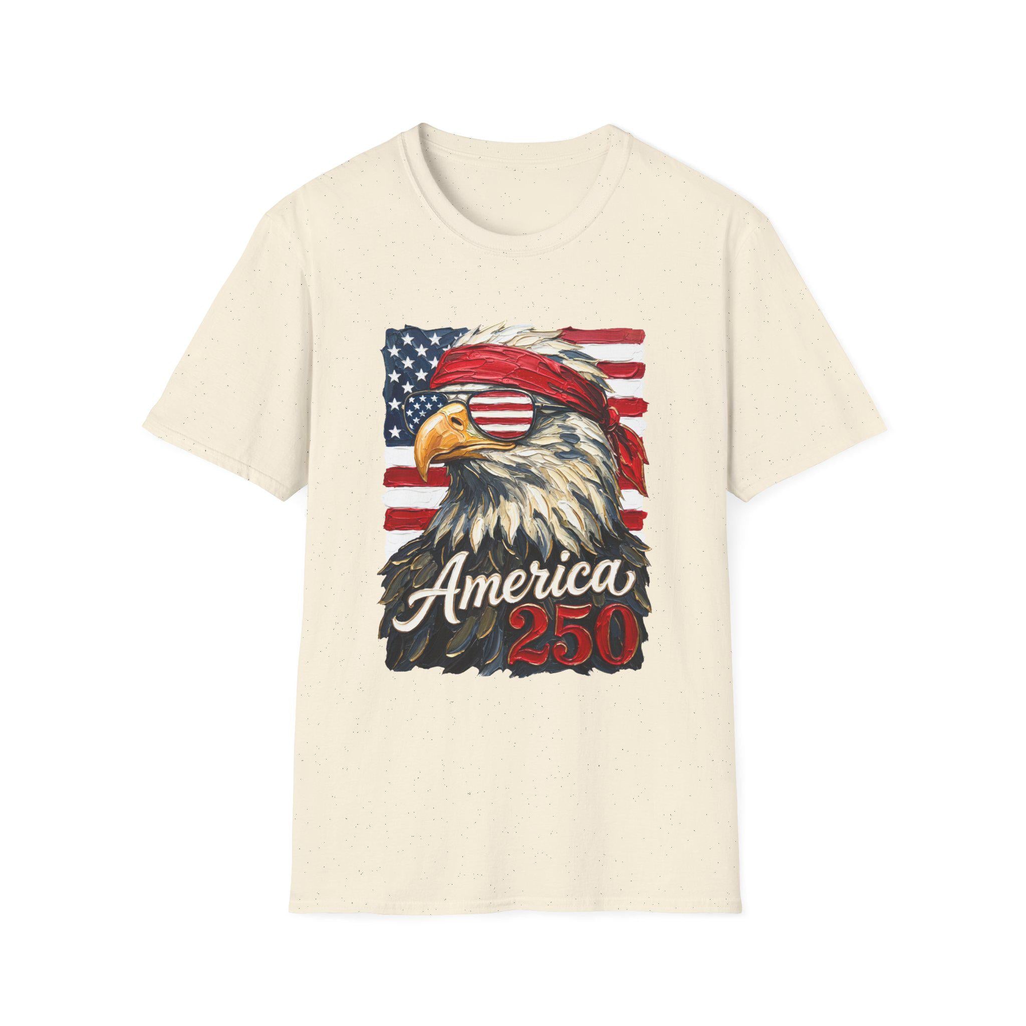 Patriotic Bald Eagle America 250 T-Shirt | American Flag Graphic