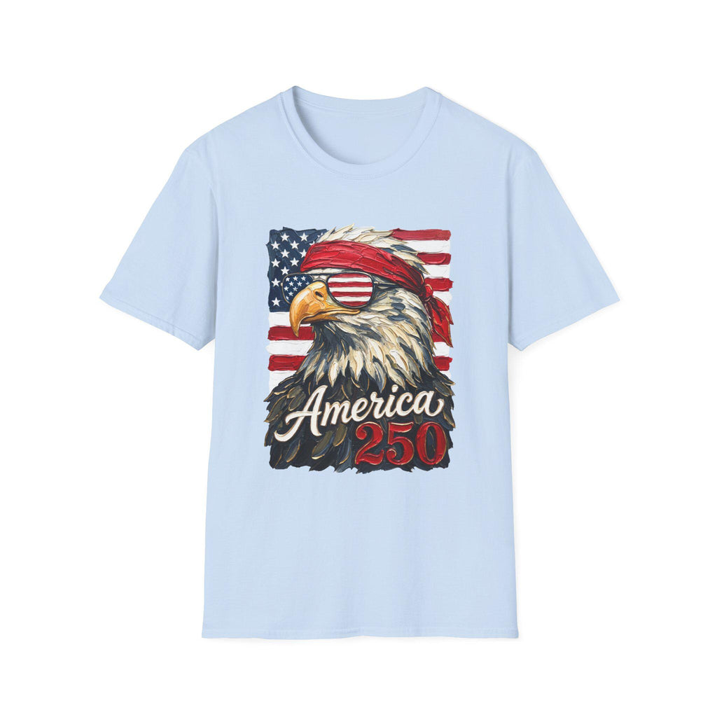 Patriotic Bald Eagle America 250 T-Shirt | American Flag Graphic