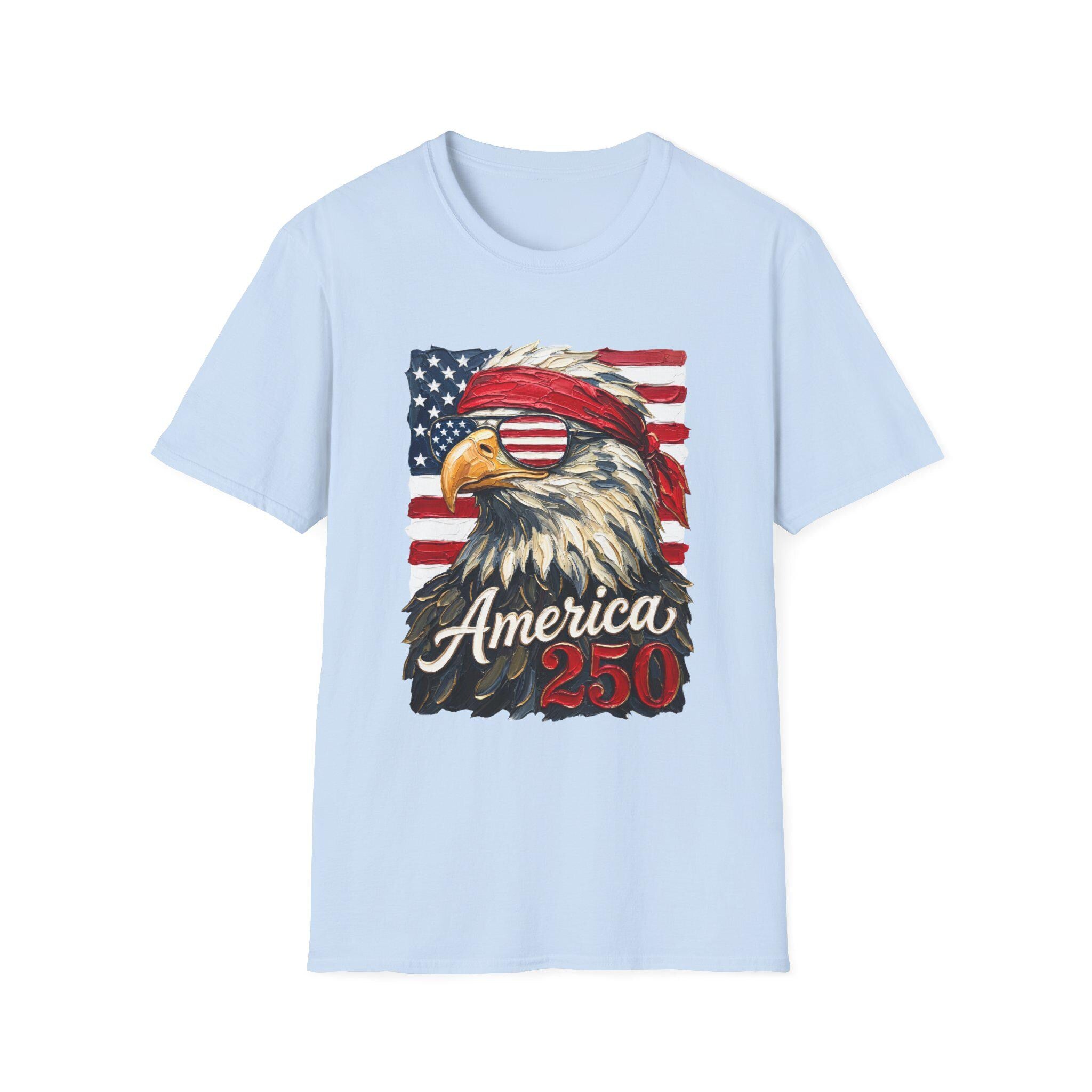 Patriotic Bald Eagle America 250 T-Shirt | American Flag Graphic