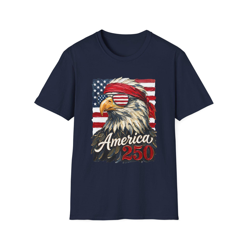 Patriotic Bald Eagle America 250 T-Shirt | American Flag Graphic